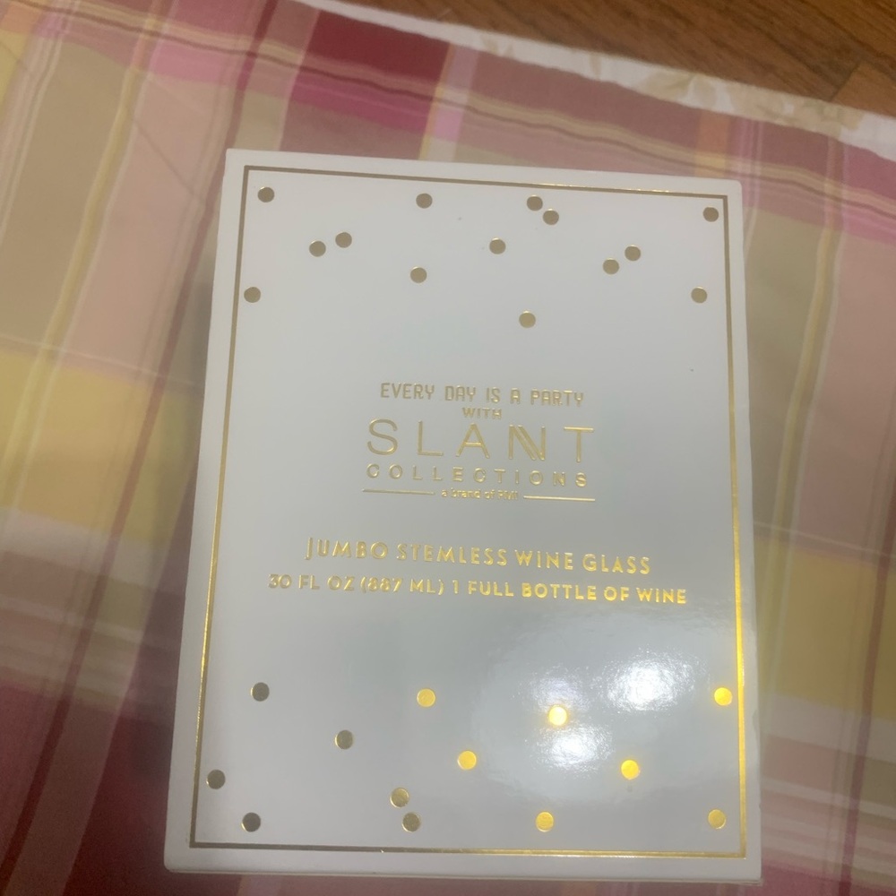 Slant Collections Gold Jumbo Stemless Wine Glass